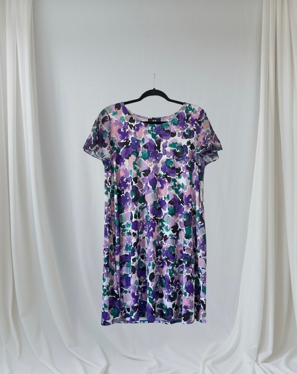 New AGB Watercolors Light Mini Summer Dress Size Medium